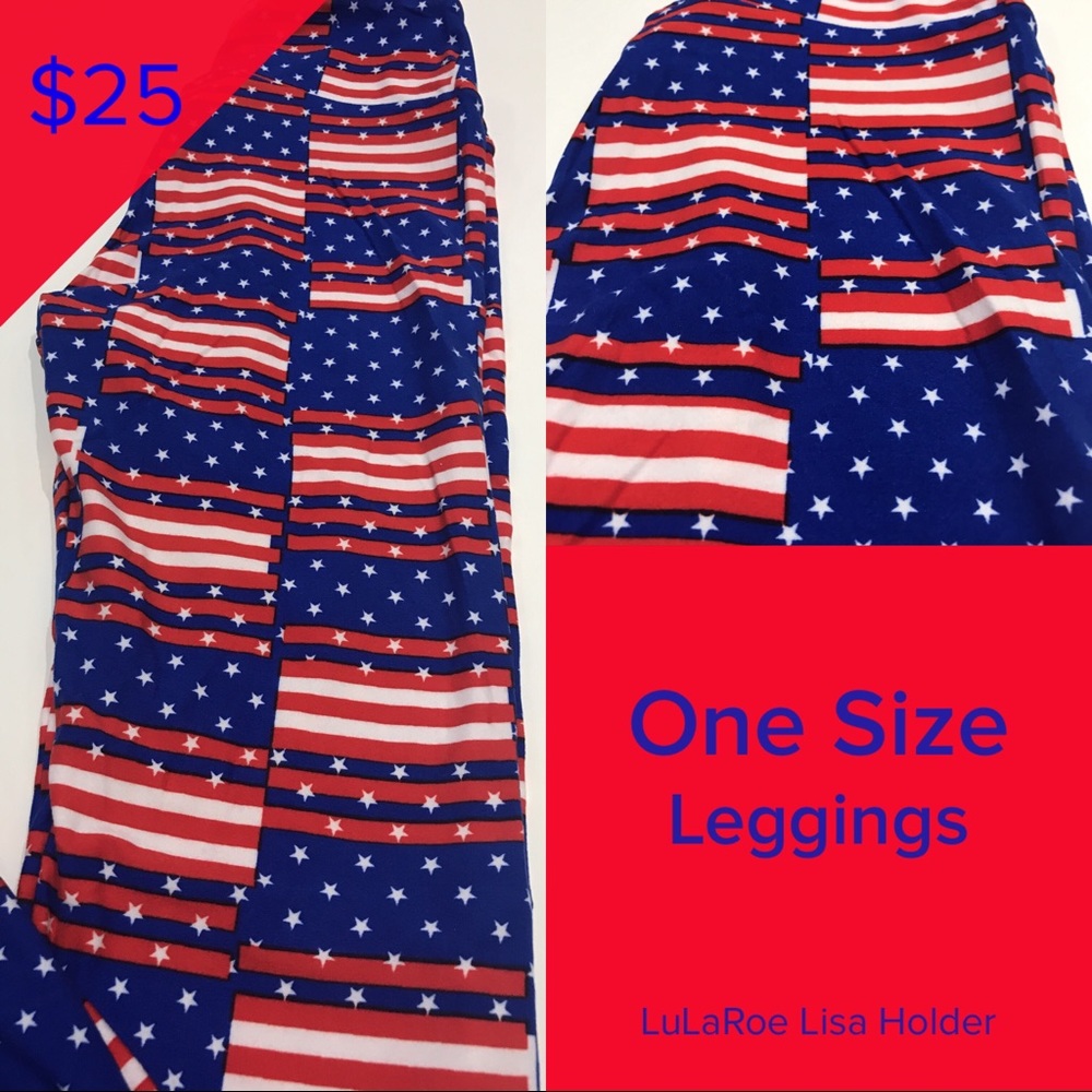 OS LuLaRoe Leggings American dreams collection